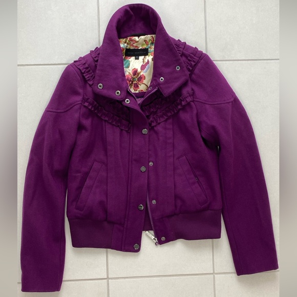 Steve Madden Purple Ruffle Jacket – Sz M - Picture 7 of 13